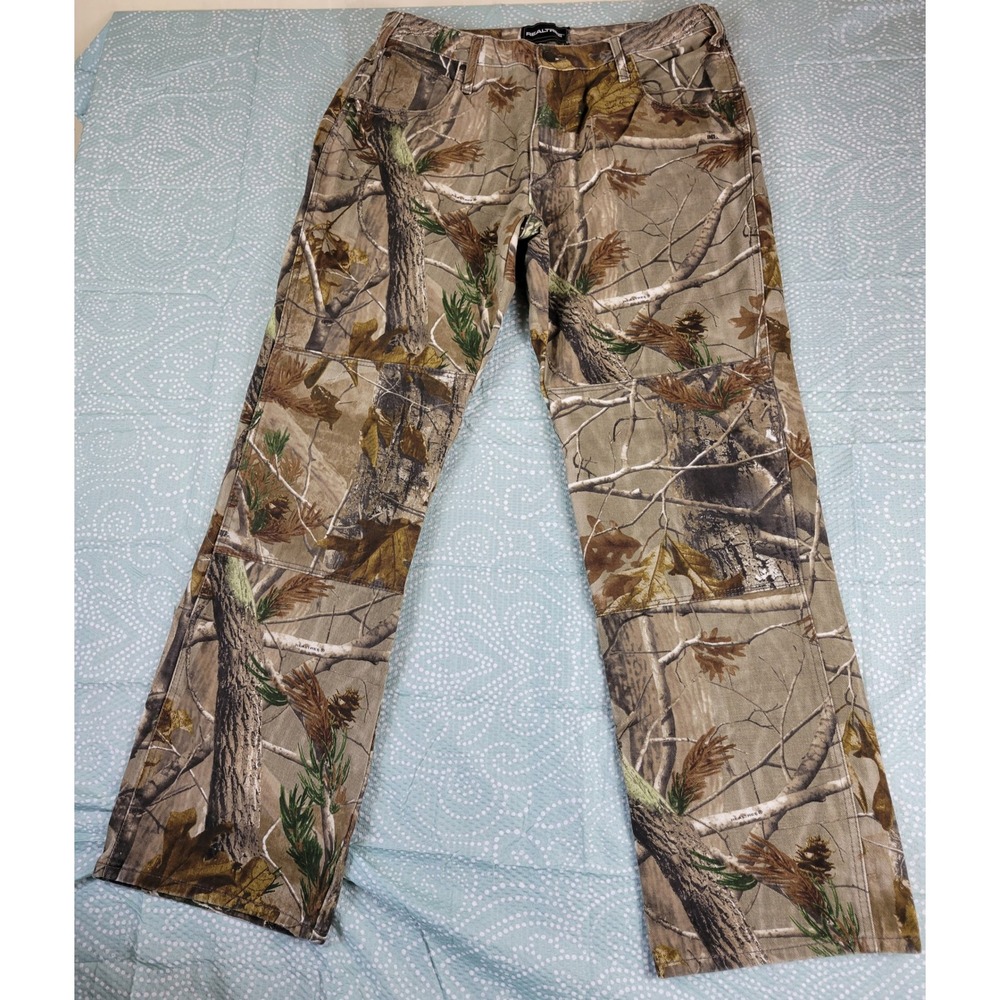 Real Tree Camo Pants Mens 35/33 Cotton Jeans Hunting‎ Outdoor Casual Work